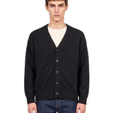 Cardigan in cashmere e seta in nero 