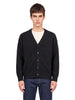 Cardigan in cashmere e seta in nero