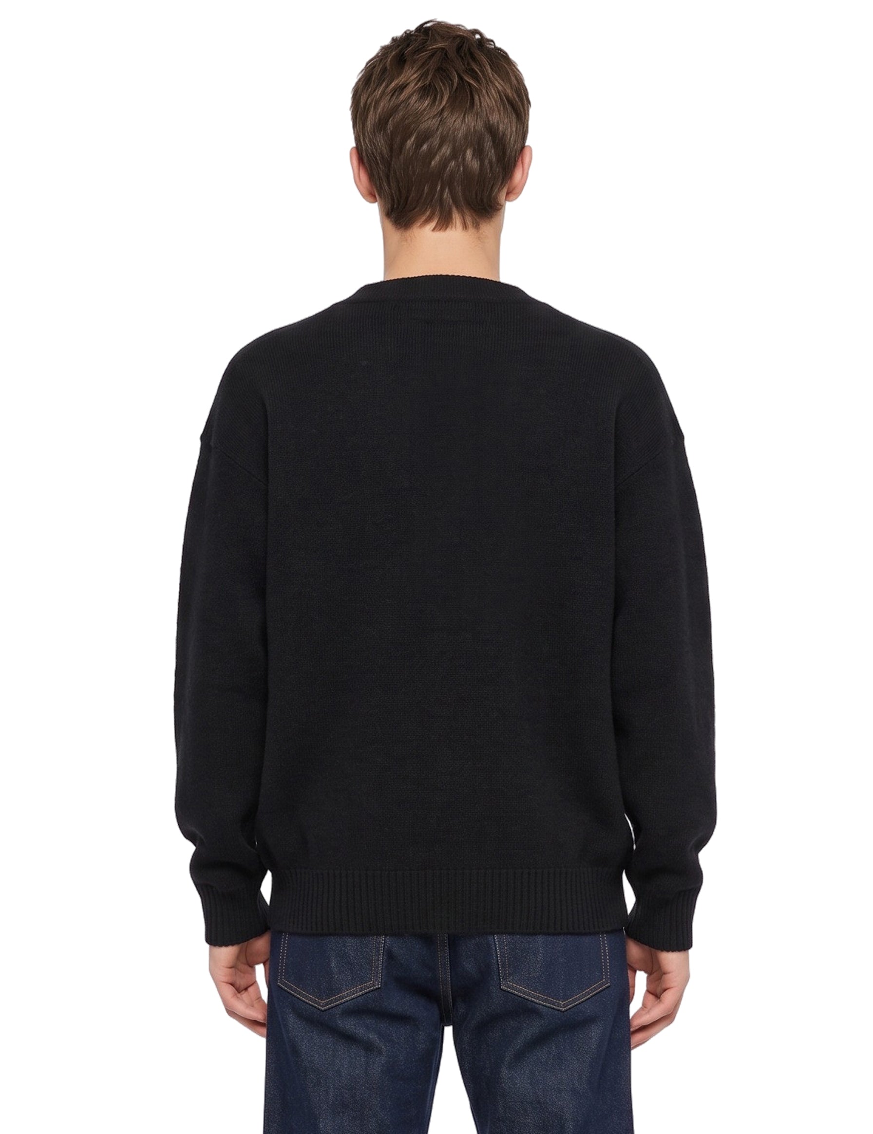 Cardigan in cashmere e seta in nero 