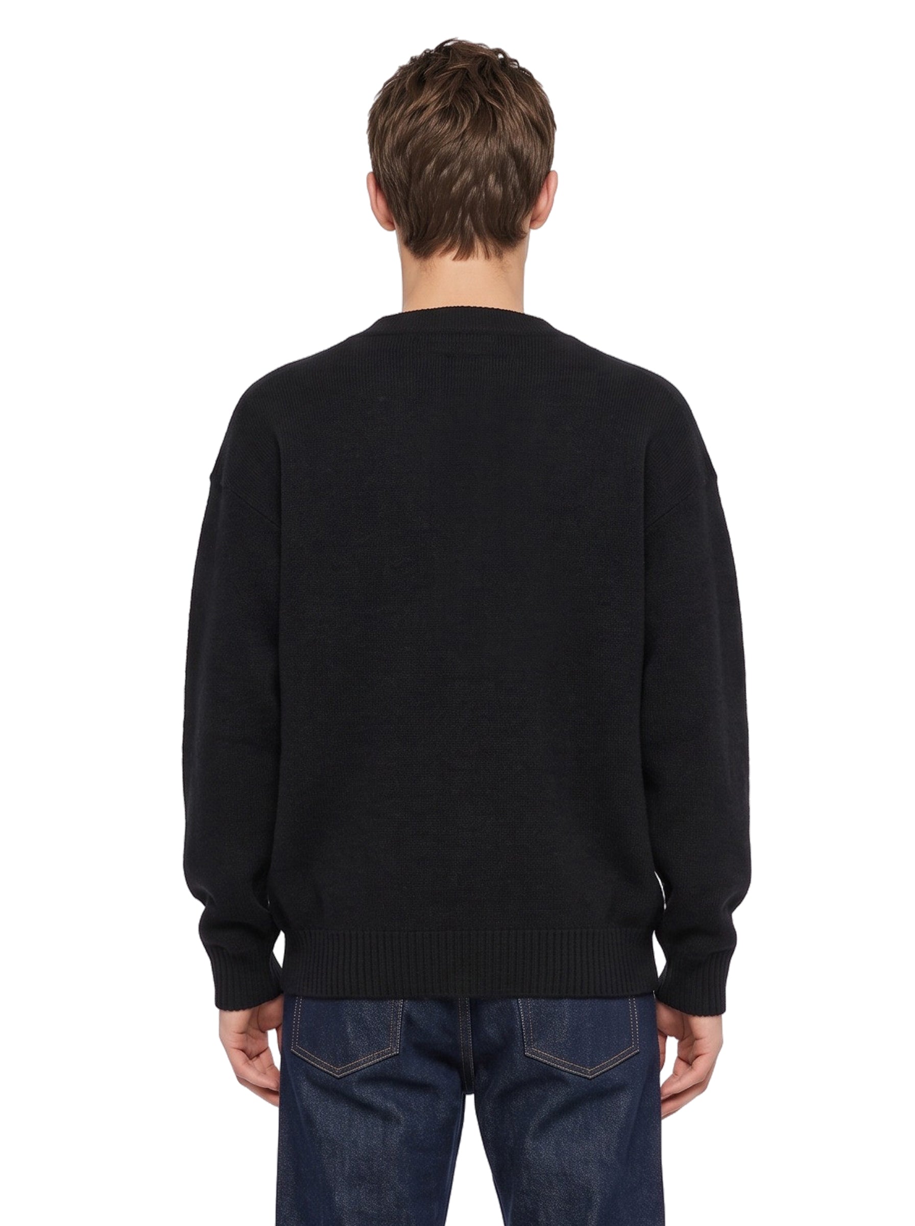 Cardigan in cashmere e seta in nero 