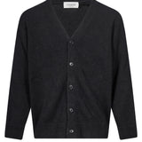 Cardigan in cashmere e seta in nero 