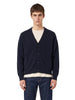 Cardigan in lana e cashmere in blu