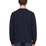 Cardigan in lana e cashmere in blu 