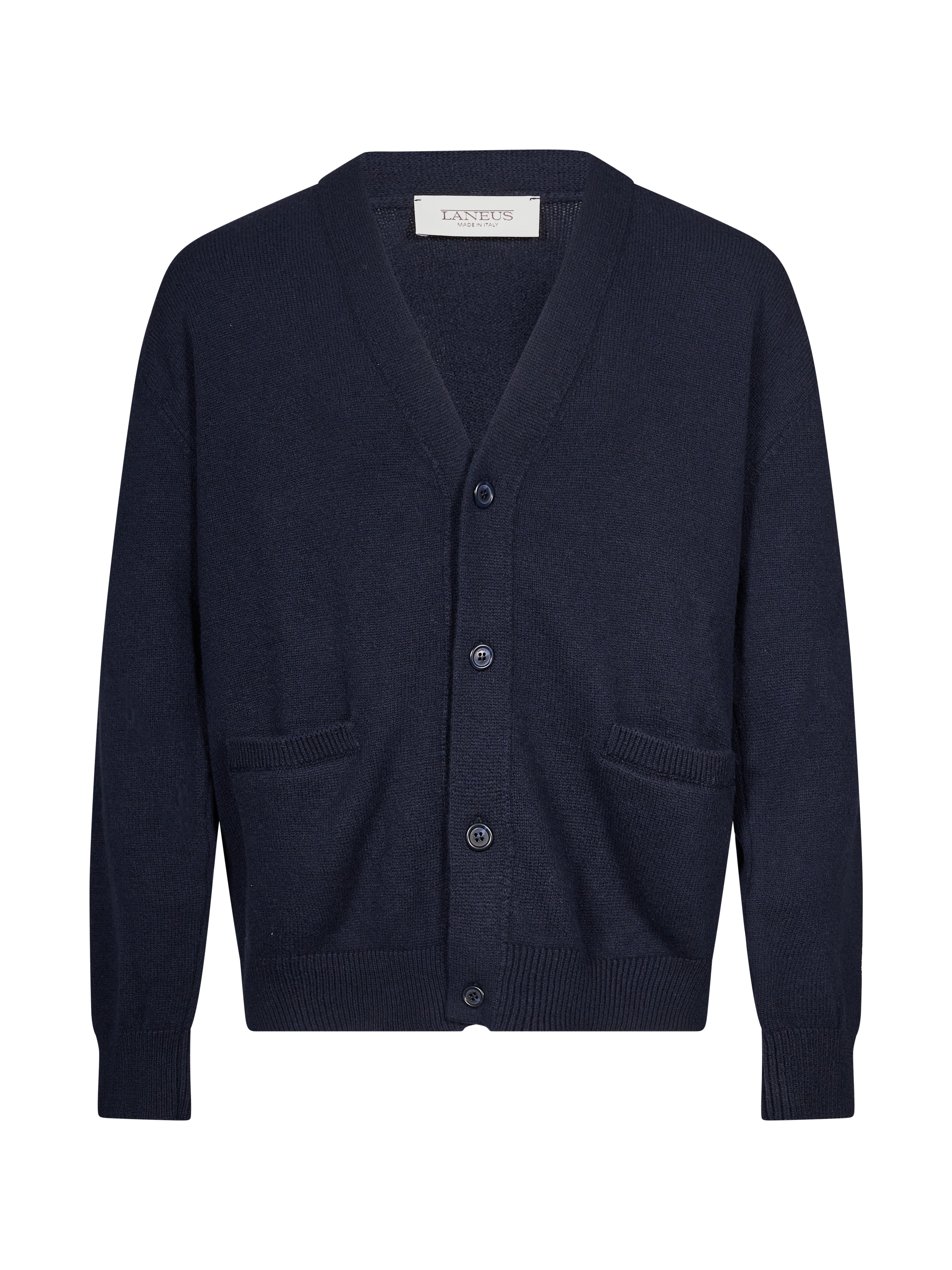 Cardigan in lana e cashmere in blu 