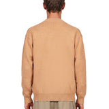 Cardigan in lana e cashmere beige 