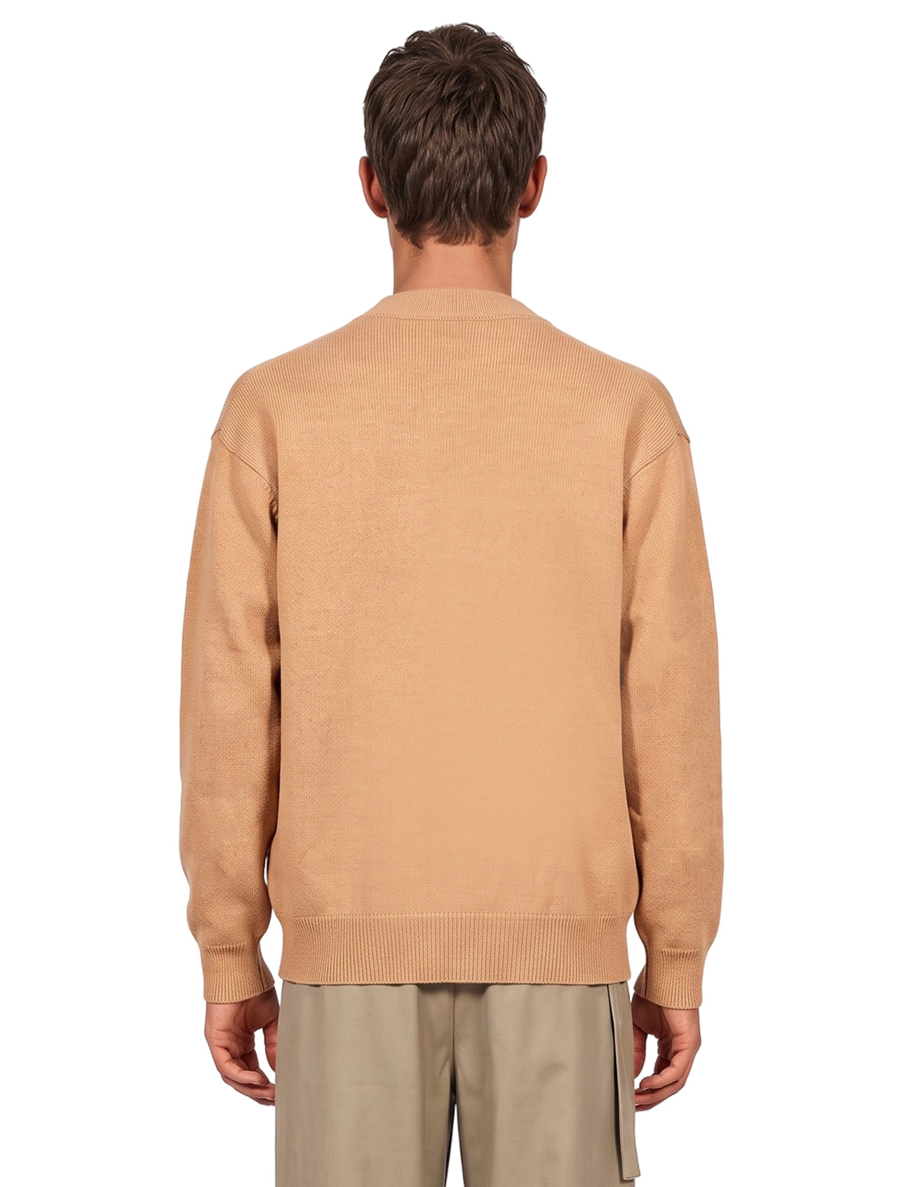 Cardigan in lana e cashmere beige 