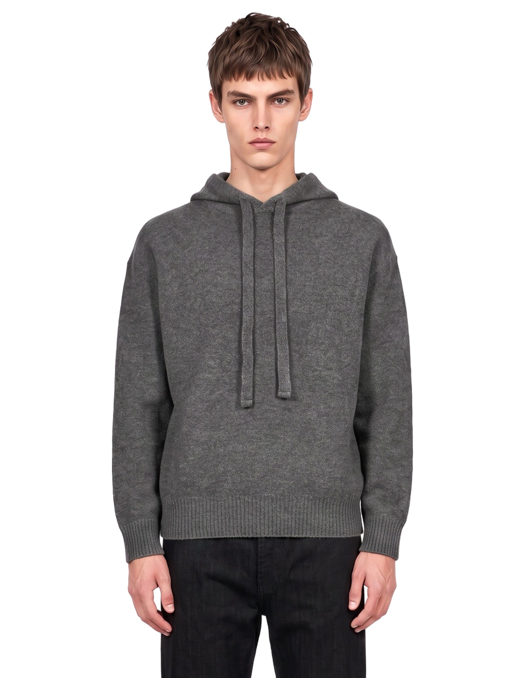 Felpa in maglia grigio 