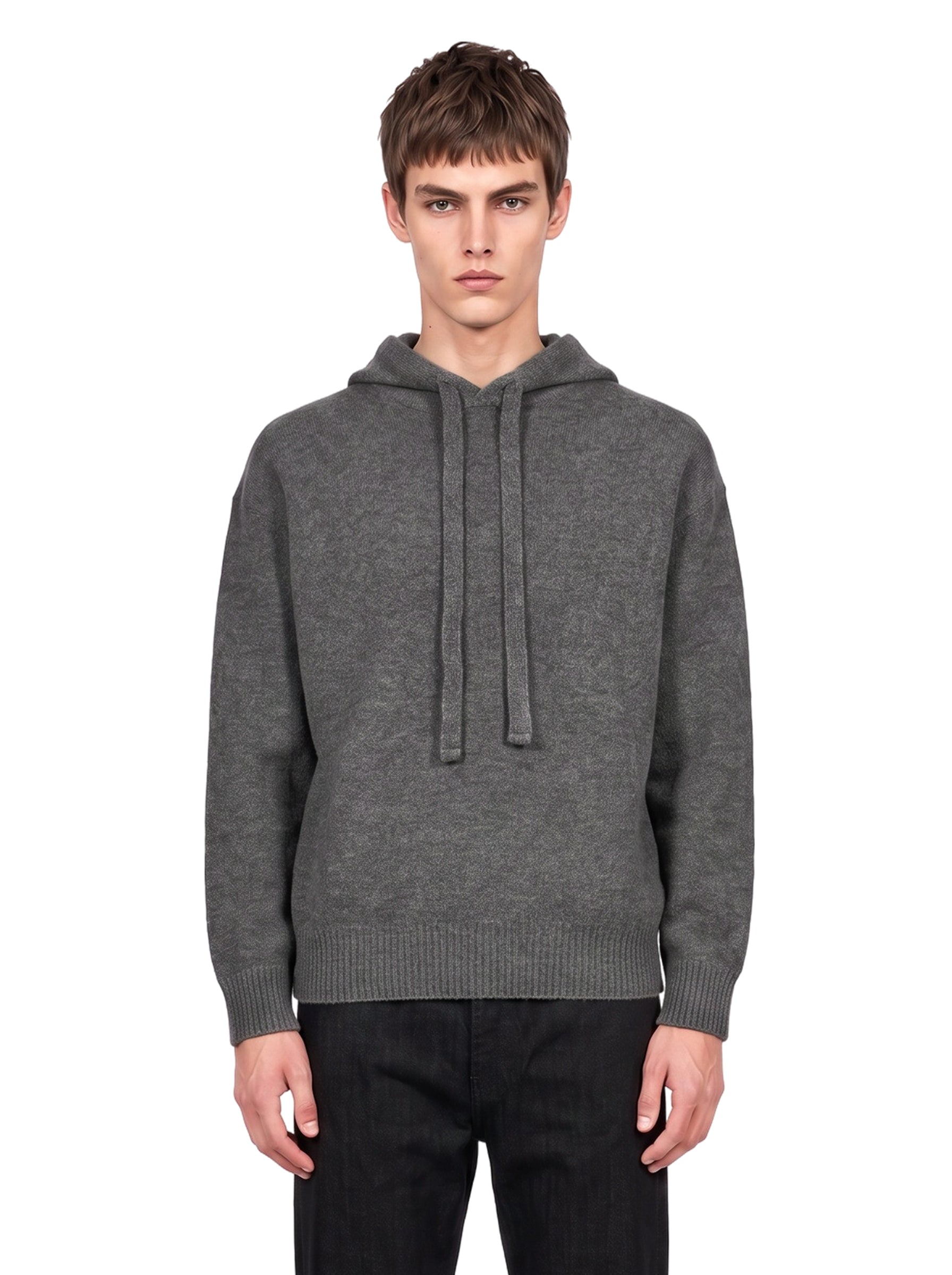 Felpa in maglia grigio 