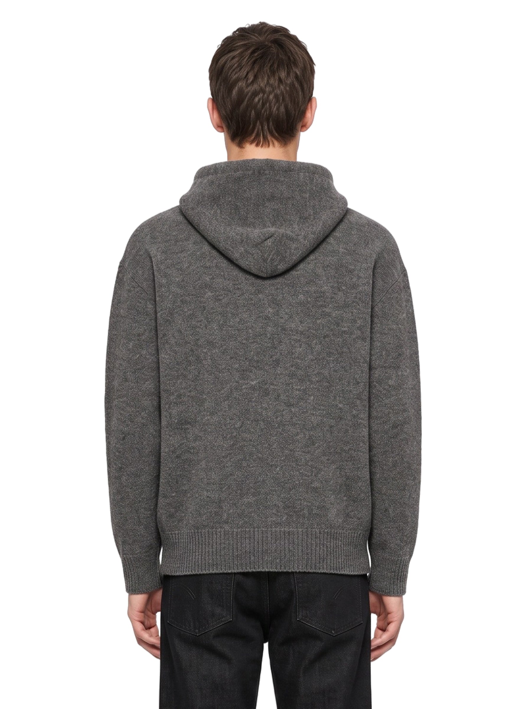 Felpa in maglia grigio 