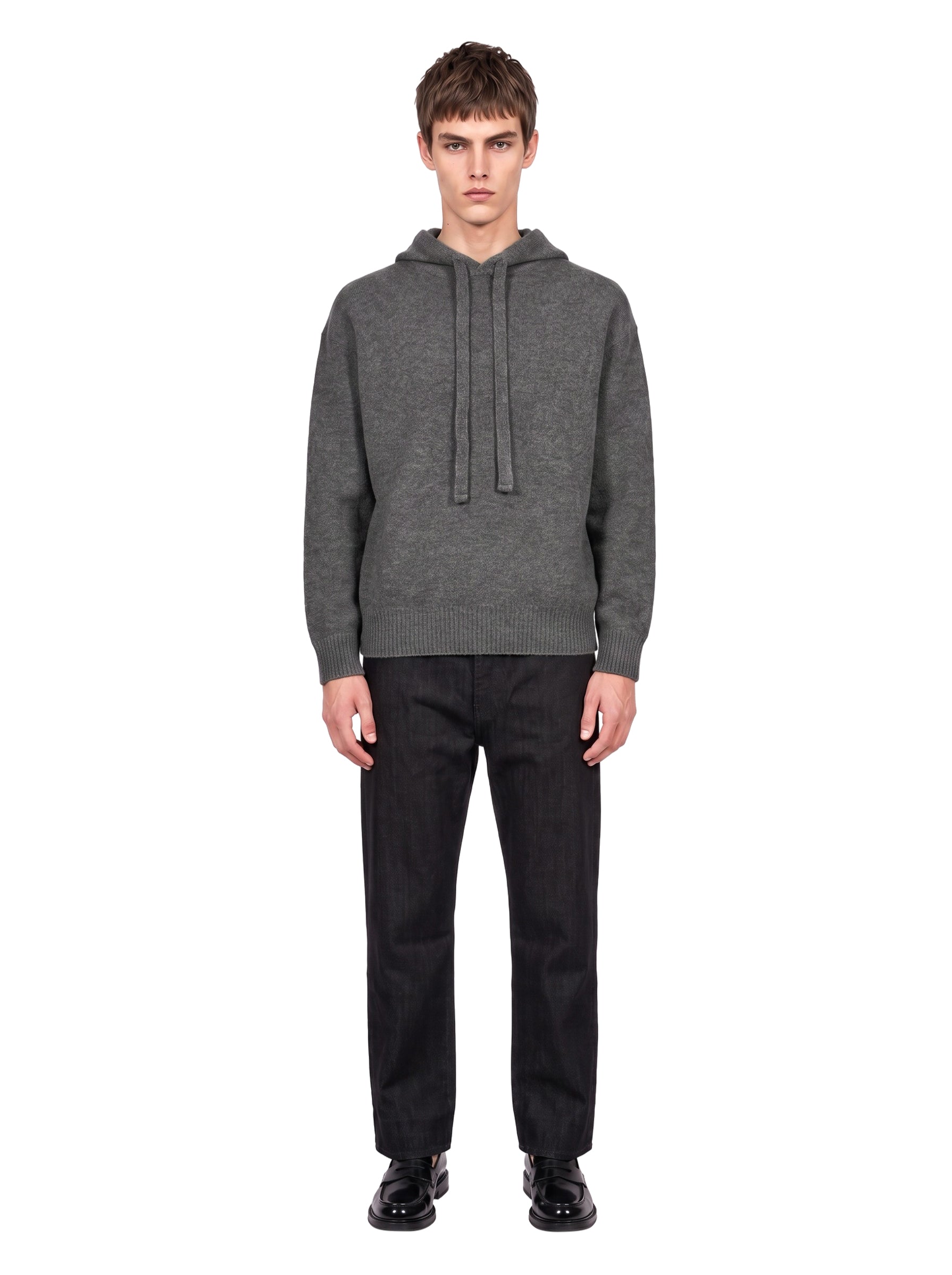 Felpa in maglia grigio 