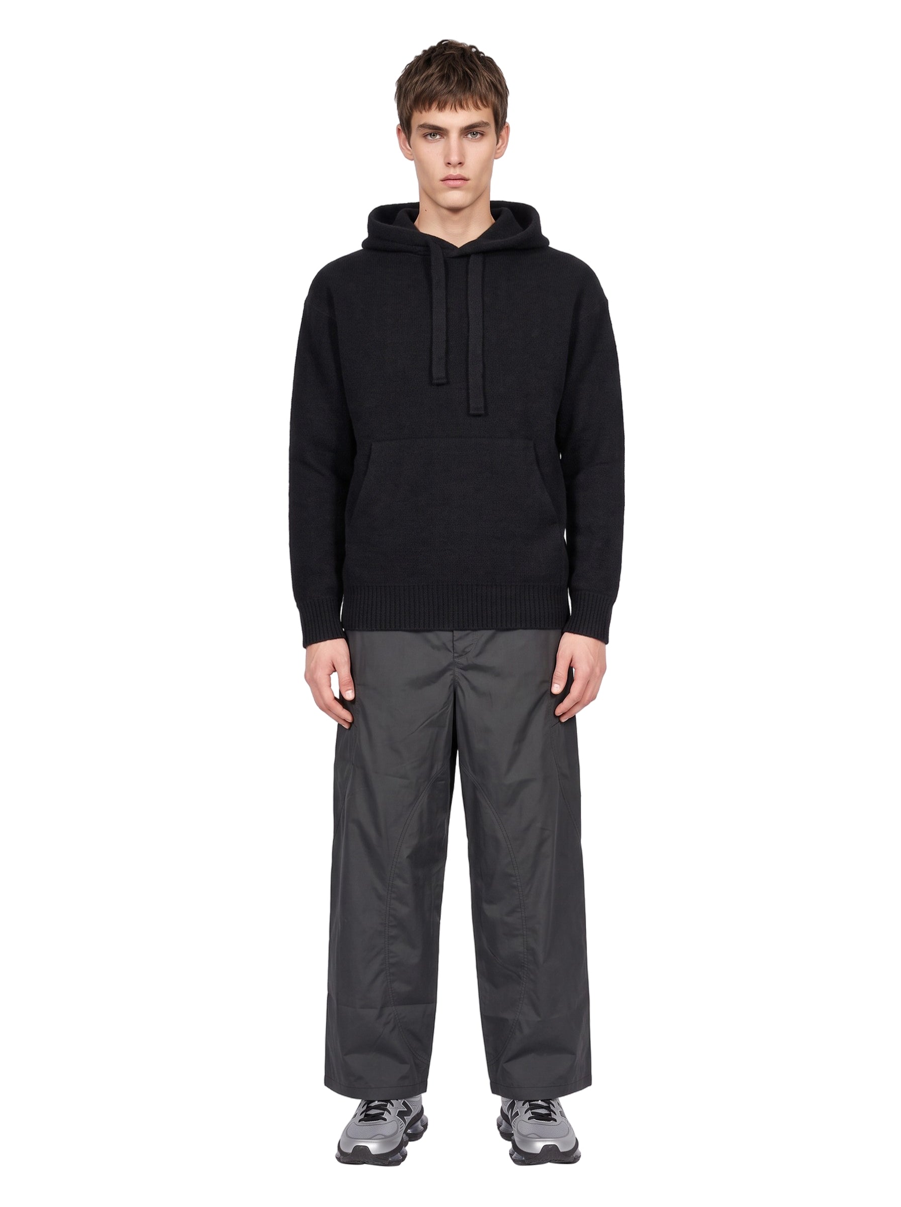 Felpa in maglia nero 