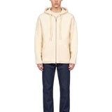 Felpa in maglia avorio 