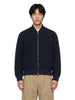 Bomber oversize in maglia blu
