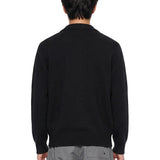 Polo in lana e cashmere nero 