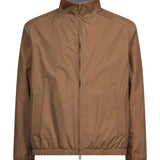 Giacca con zip in marrone 
