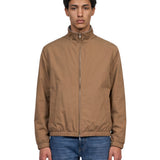 Giacca con zip in marrone 