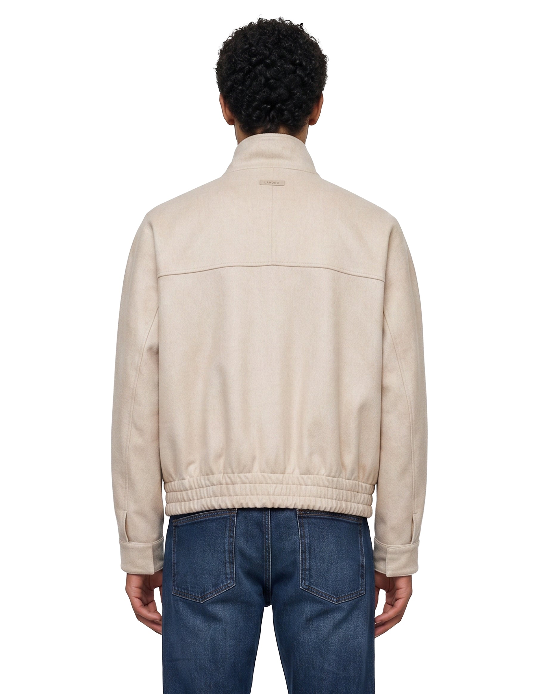 Giacca con chiusura nascosta in avorio<BR/> 