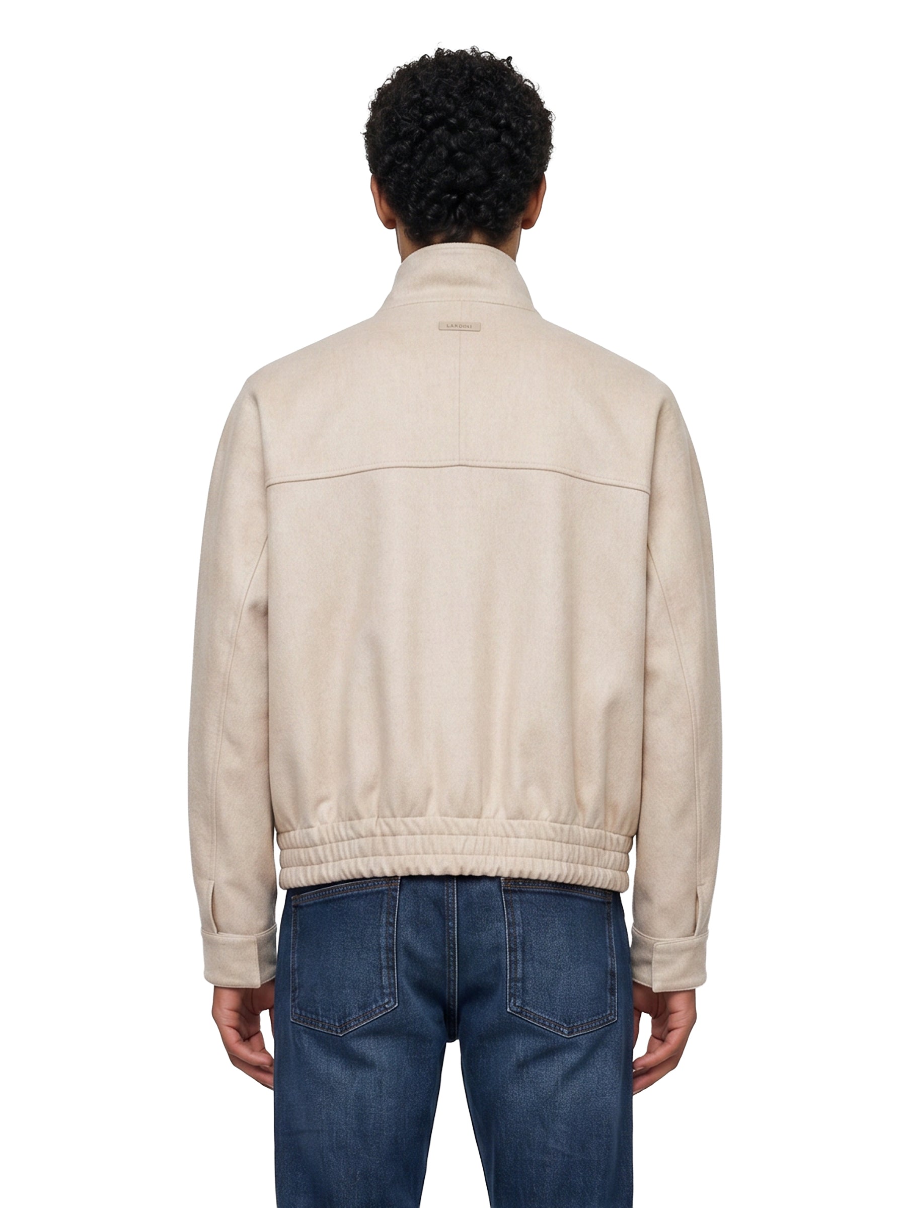 Giacca con chiusura nascosta in grigio<BR/> 