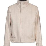 Giacca con chiusura nascosta in grigio<BR/> 