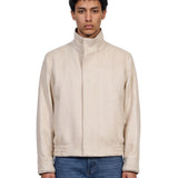 Giacca con chiusura nascosta in grigio<BR/> 