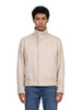 Jacket with concealed fastening in grey