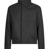 Giacca con chiusura nascosta in grigio 