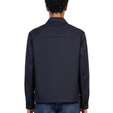 Giacca camicia con tasche in blu 