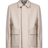 Giacca con tasche in beige 