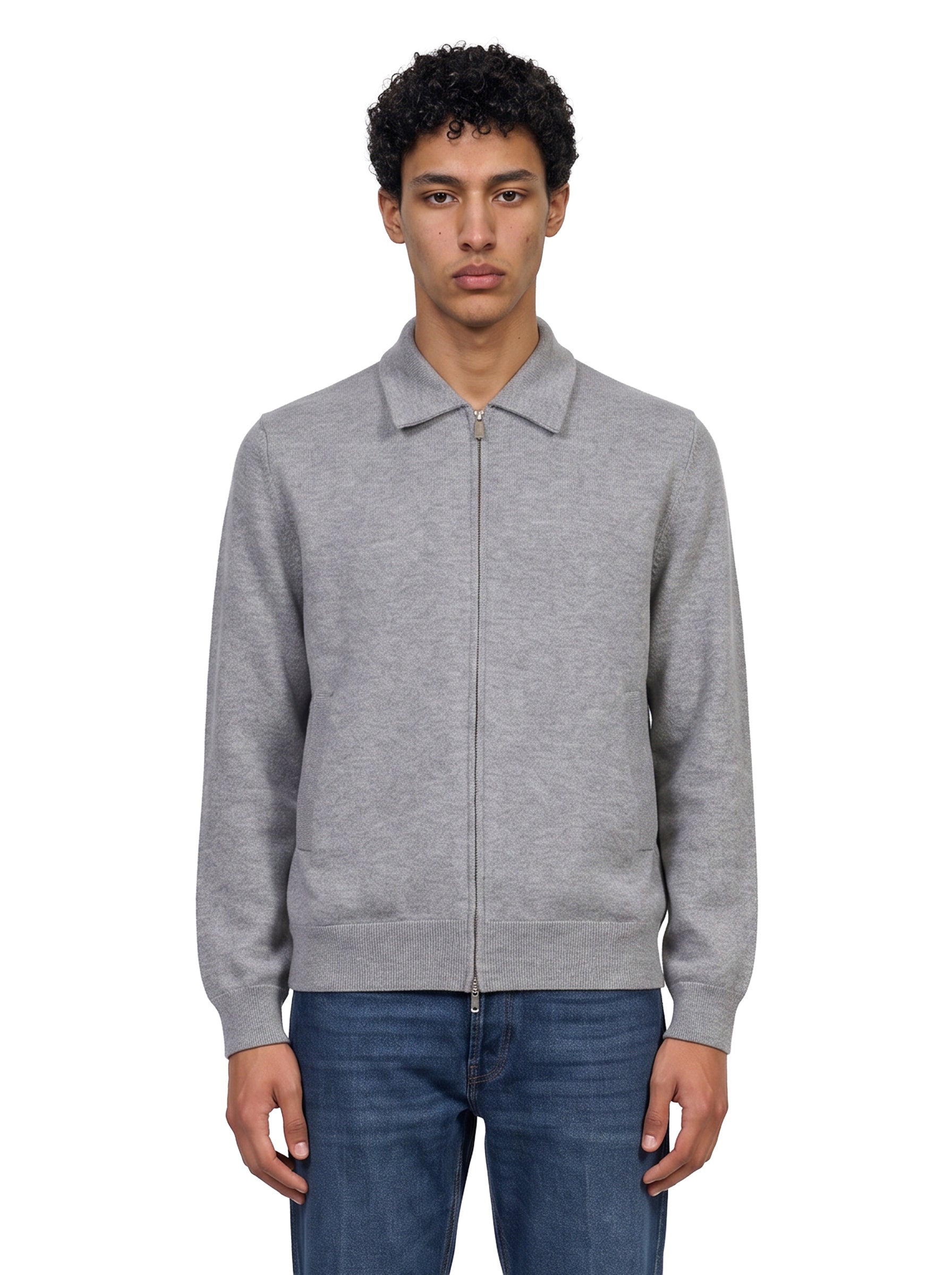 Giacca con zip in grigio 