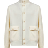 Giacca con tasche sul petto in beige 