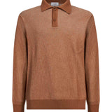 Polo a maniche lunghe in marrone 