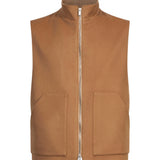 Smanicato con tasche in marrone 