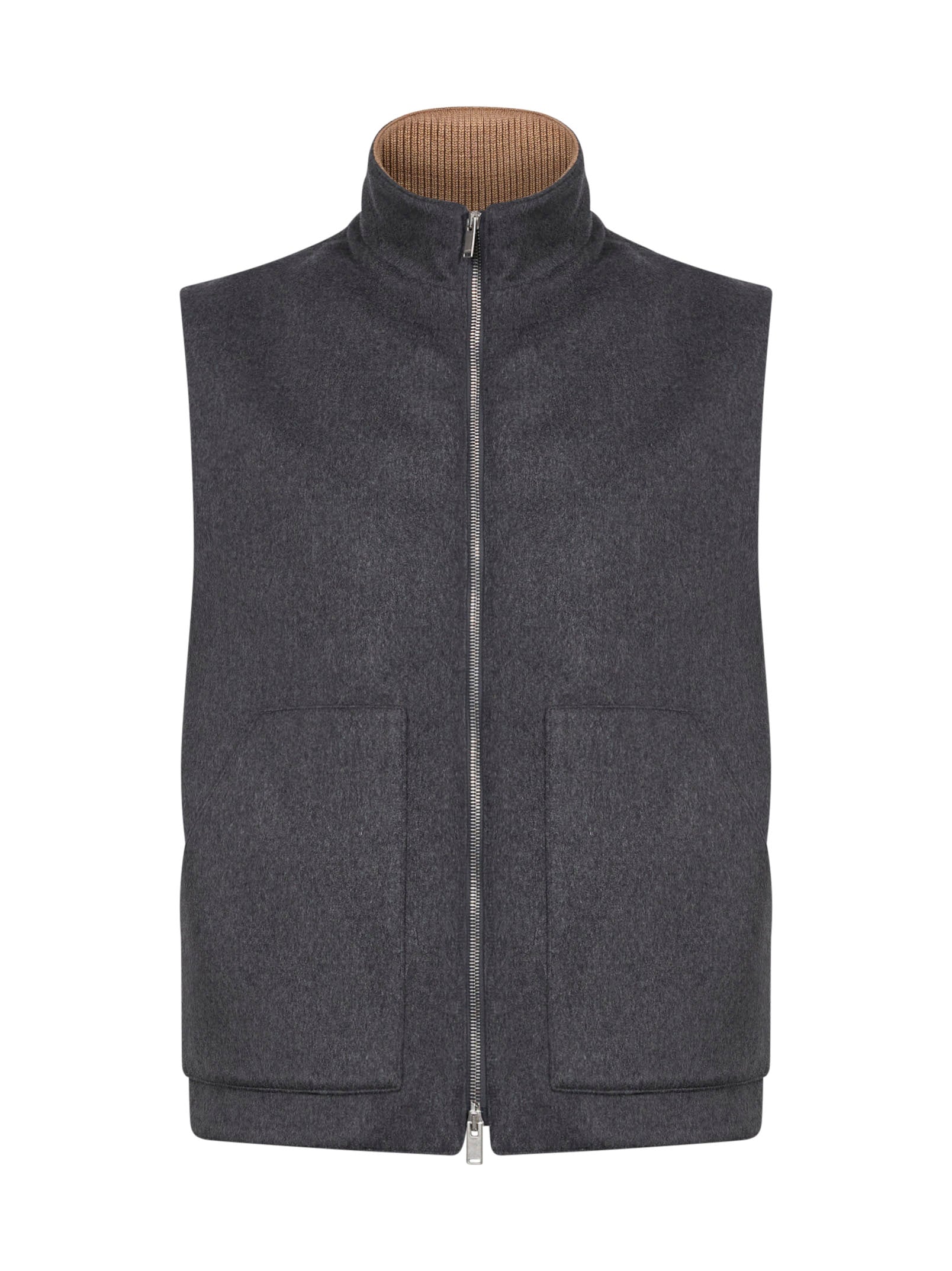 Smanicato con tasche in grigio 