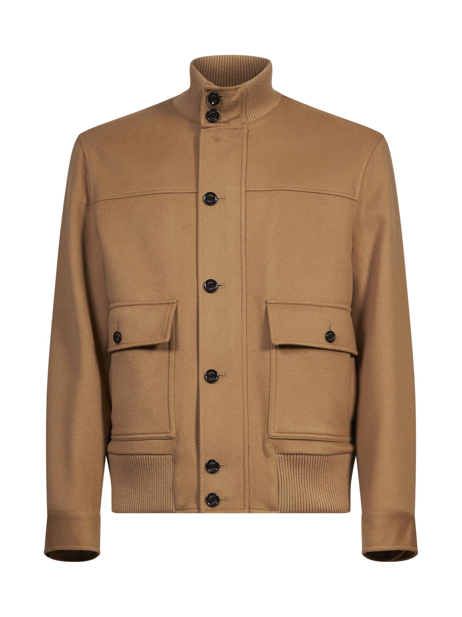 Giacca con tasche sul petto in beige 