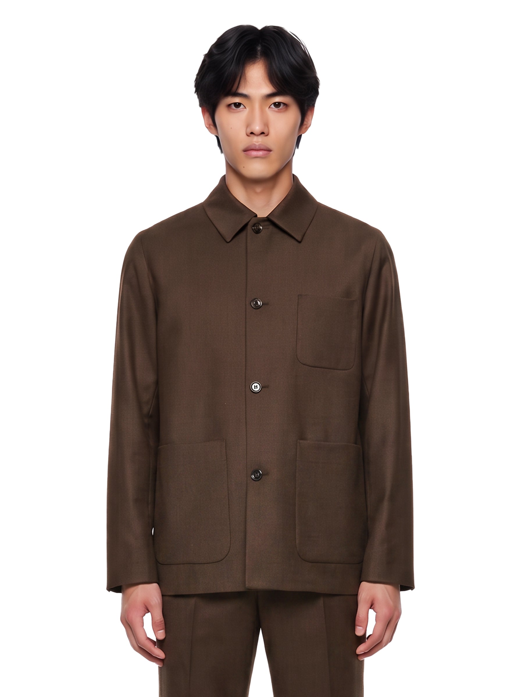 Giacca camicia Stone in marrone 