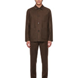 Giacca camicia Stone in marrone 