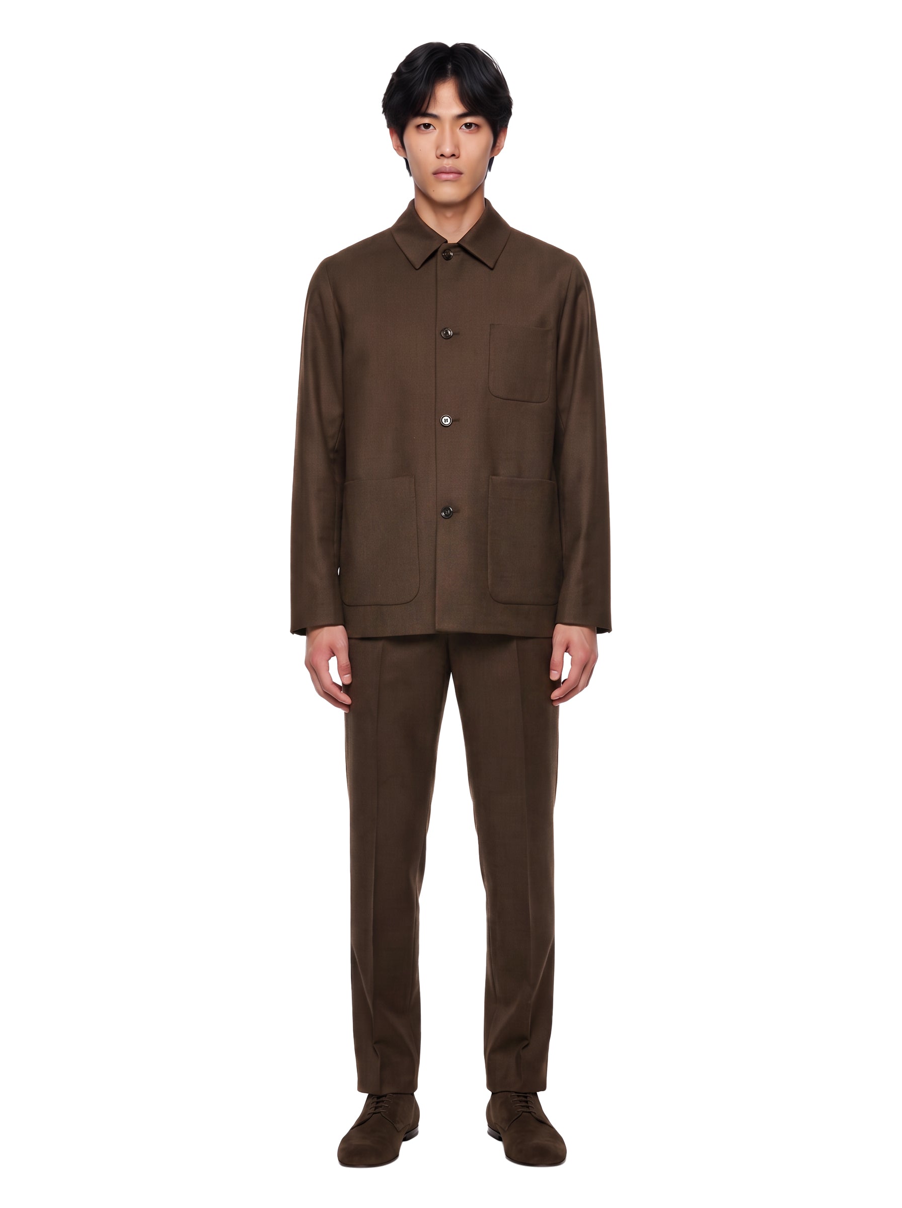 Giacca camicia Stone in marrone 
