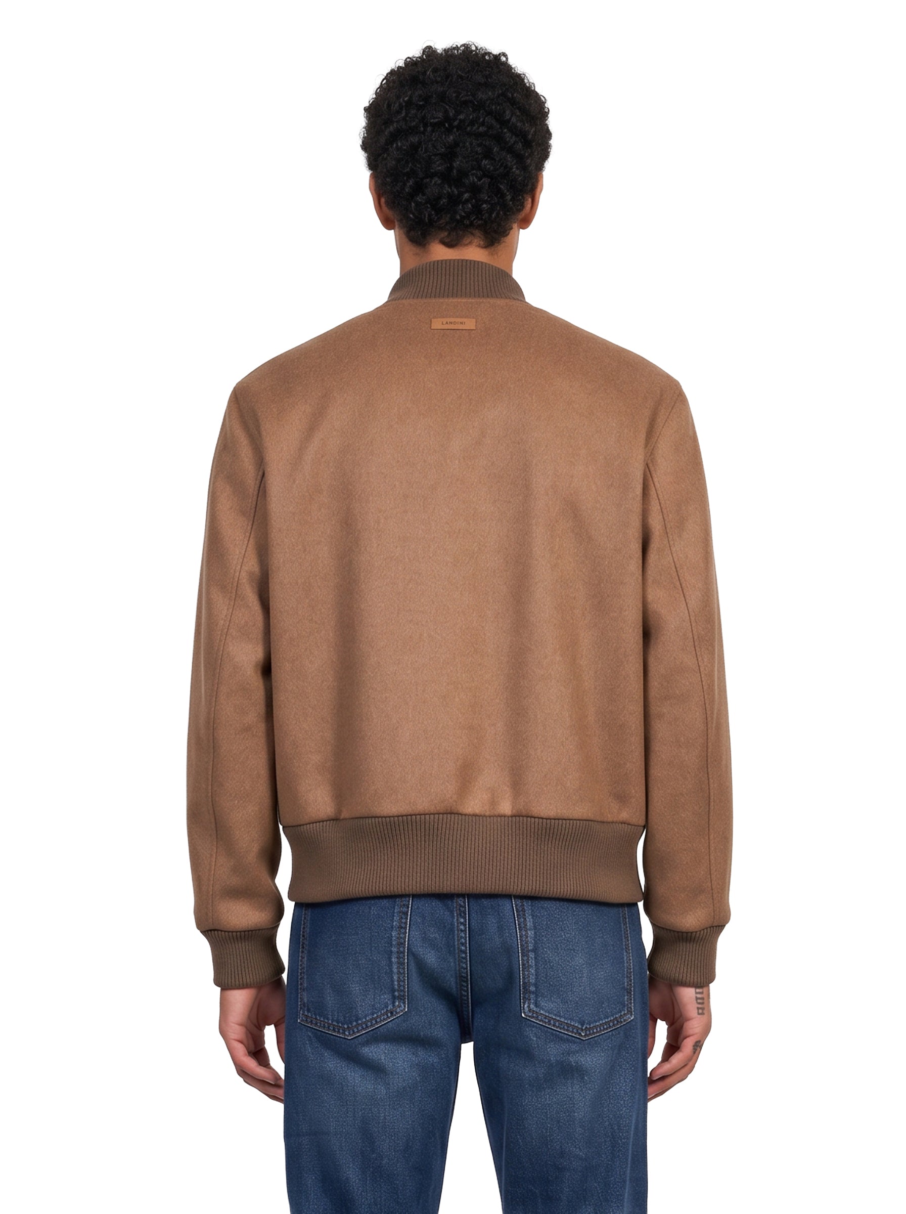 Giacca Teorema con zip in beige 