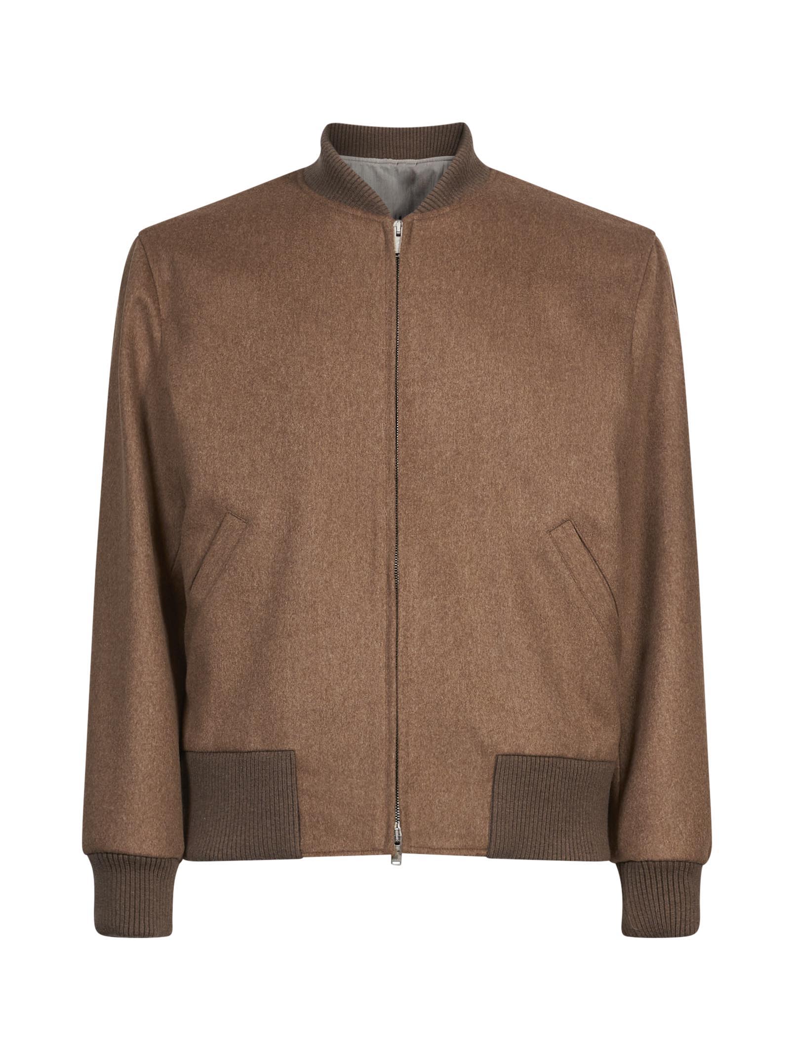 Giacca Teorema con zip in beige 