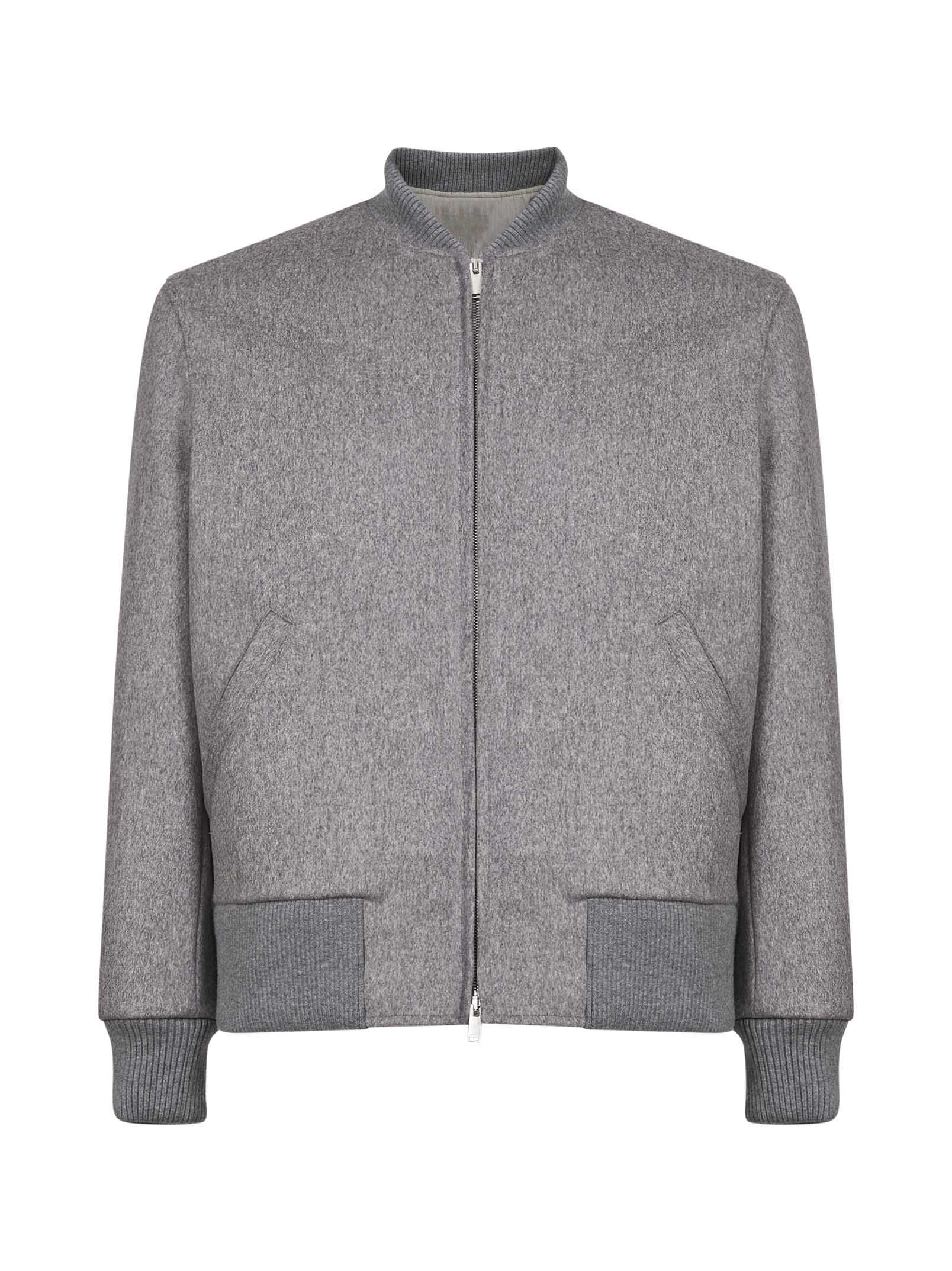 Giacca con zip in grigio 