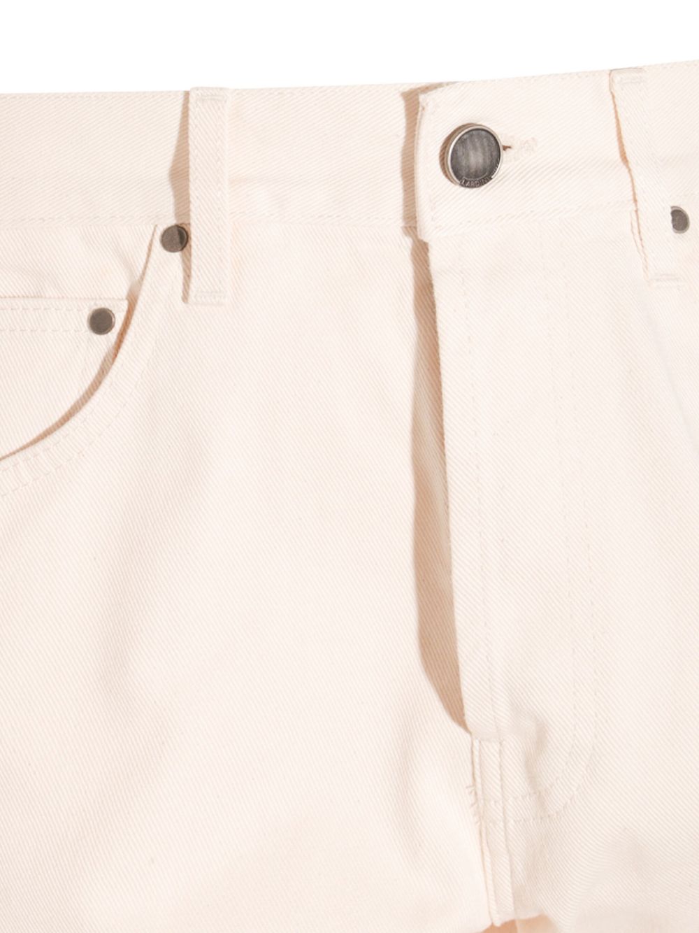 Jeans con bottoni in avorio 