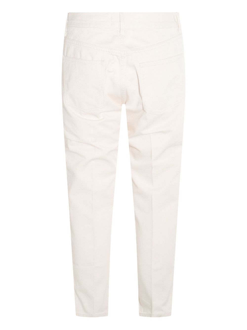 Jeans con bottoni in avorio 