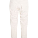 Jeans con bottoni in avorio 