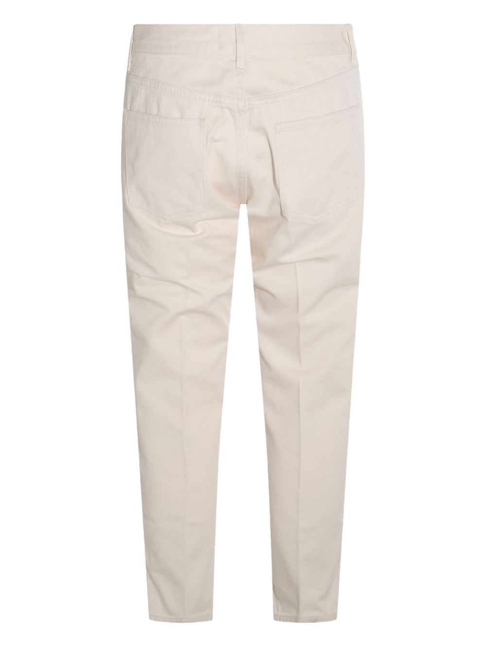 Jeans con bottoni in avorio 