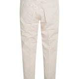 Jeans con bottoni in avorio 