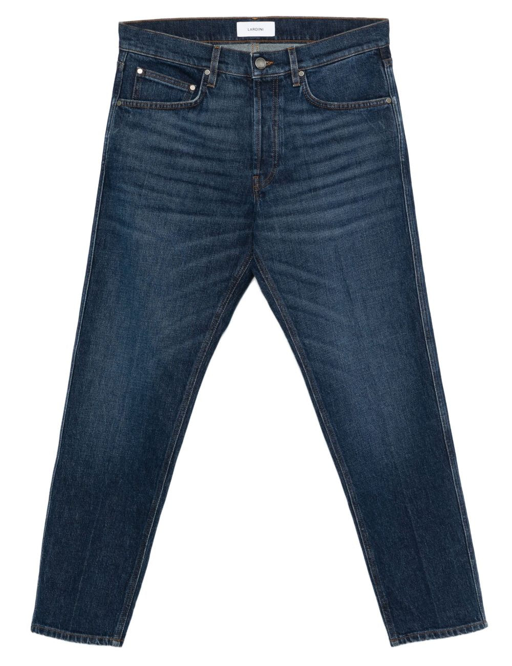 Jeans con passanti per cintura in blu 
