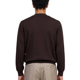 Cardigan con scollo a V in marrone 