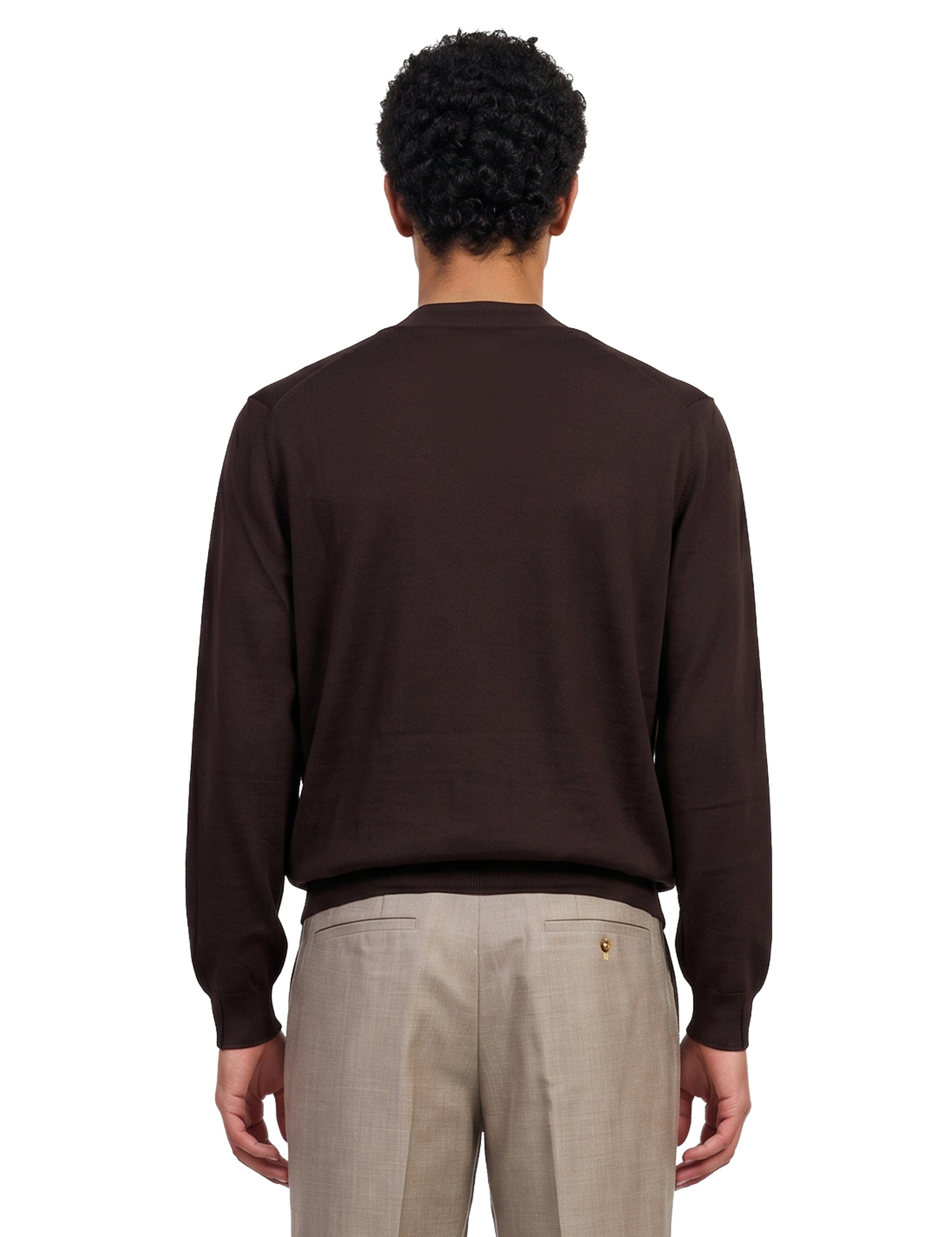 Cardigan con scollo a V in marrone 