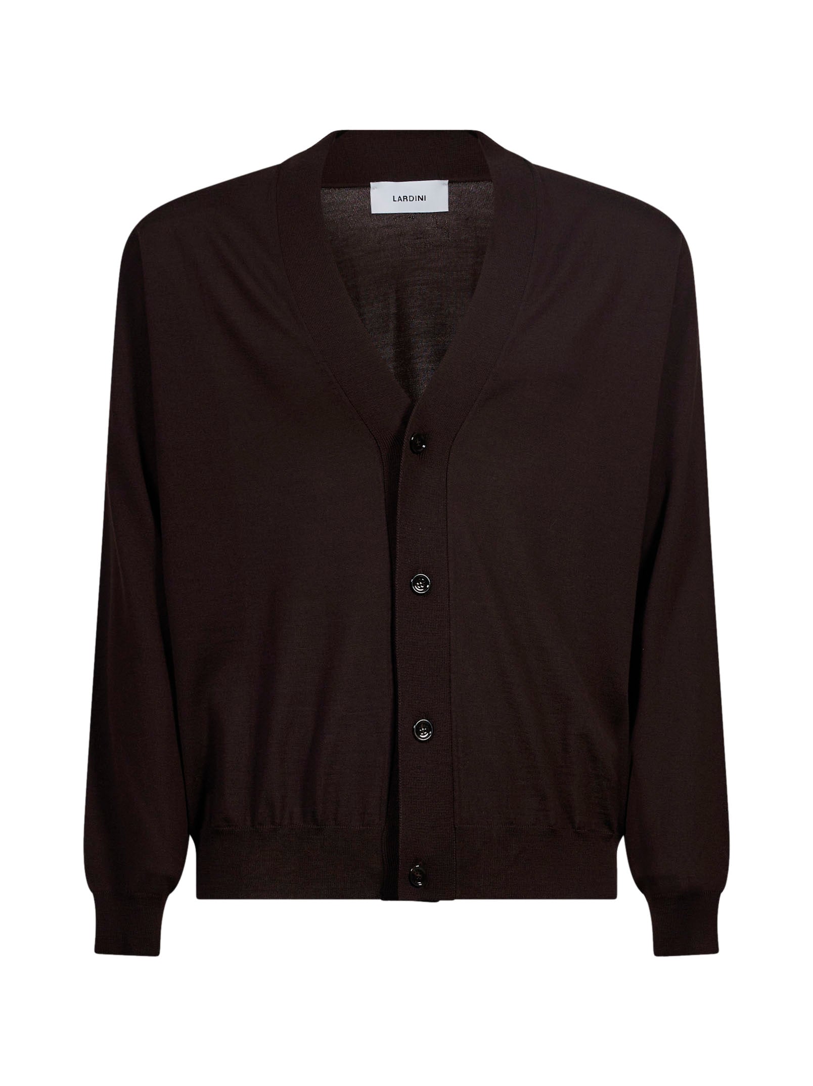 Cardigan con scollo a V in marrone 