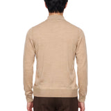 Polo a manica lunga in beige 